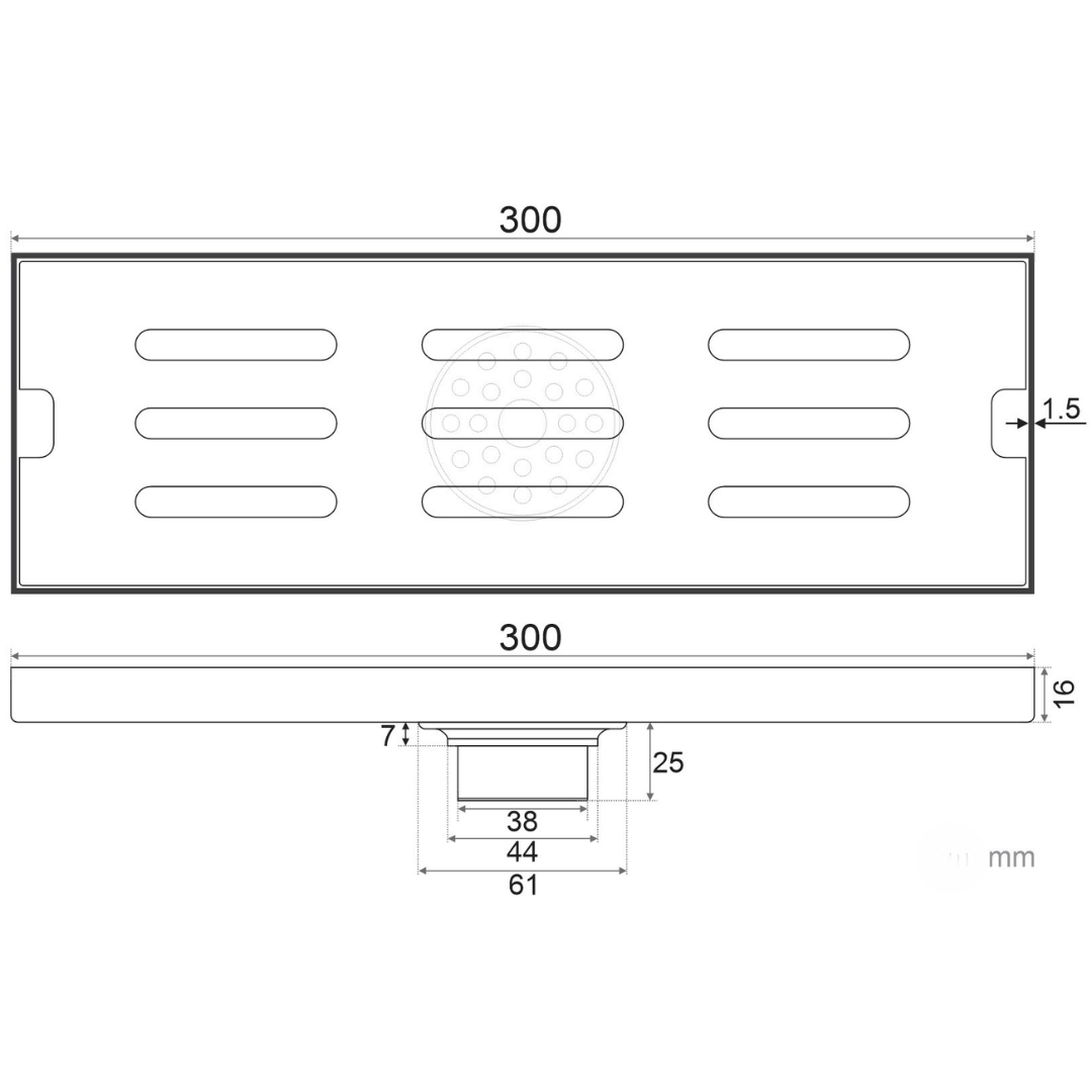 thoát sàn dài chống mùi 100x300 thông số kỹ thuật