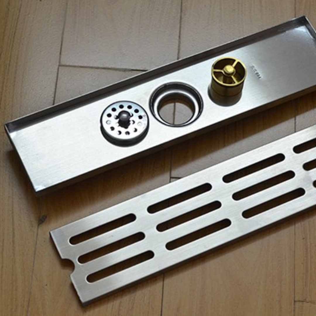 thoát sàn dài chống mùi 100x400 inox