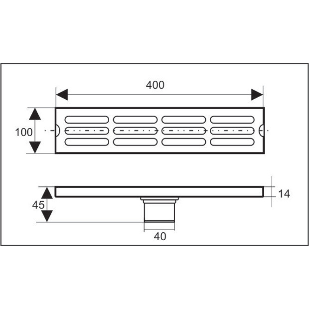 thoát sàn dài chống côn trùng 100x400 thông số kỹ thuật