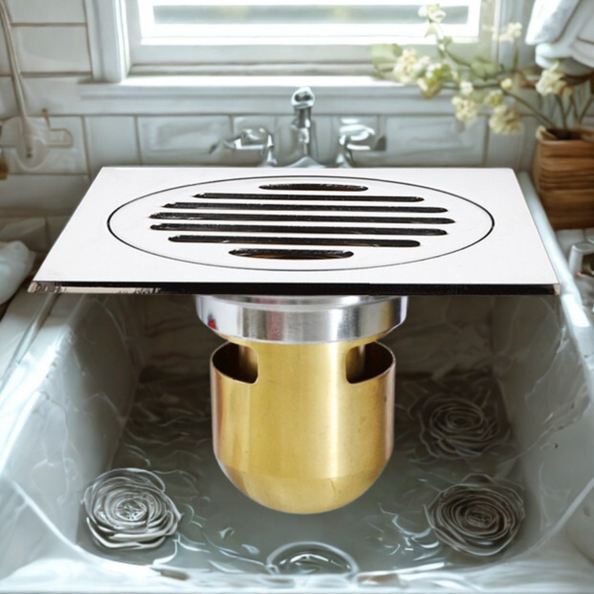 Thoát sàn ngăn mùi & chống côn trùng 120x120 - DTI002